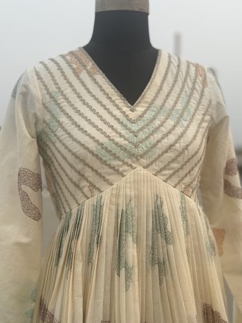 Off White Khadi Gown