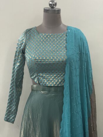 Silk Sea Green Lehenga