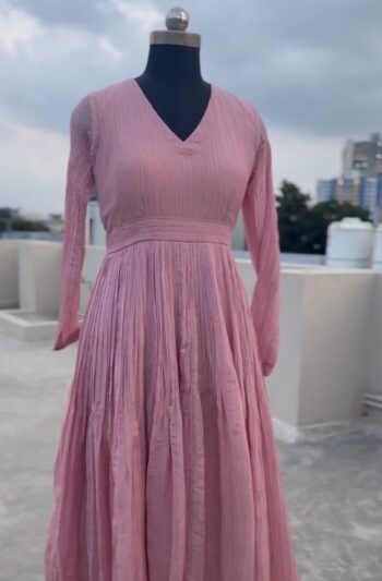 Baby Pink Silk Gown