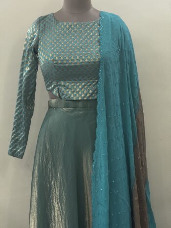 Silk Sea Green Lehenga