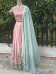 Baby Pink Pastel Lehenga by kiyshacouture