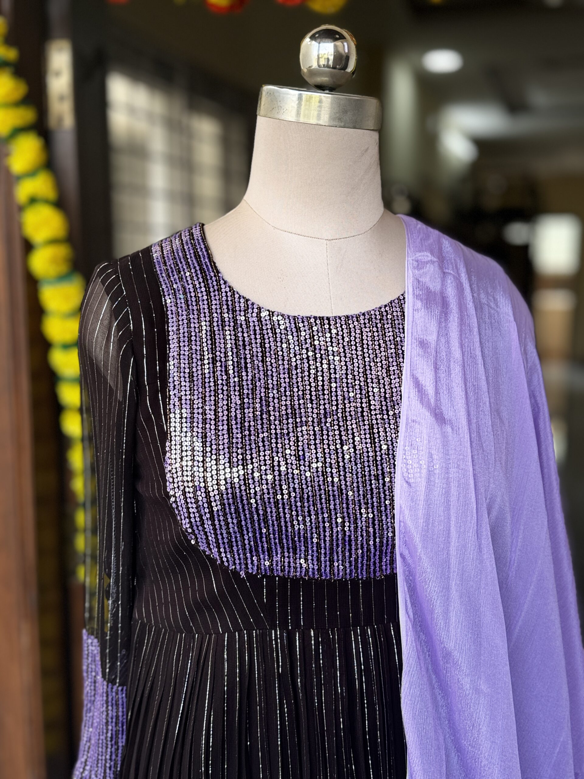 Violet and Chocolate Salwar Violet and Chocolate Salwar