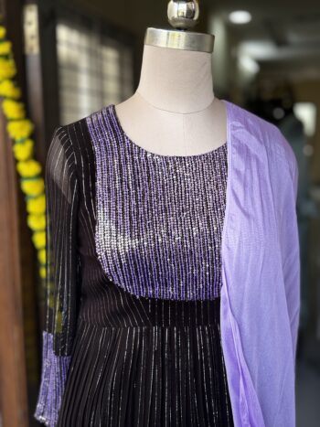 Violet and Chocolate Salwar