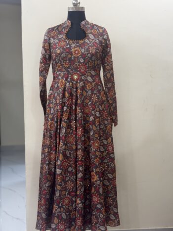 Silk Flared Kurta by kiyshacouture