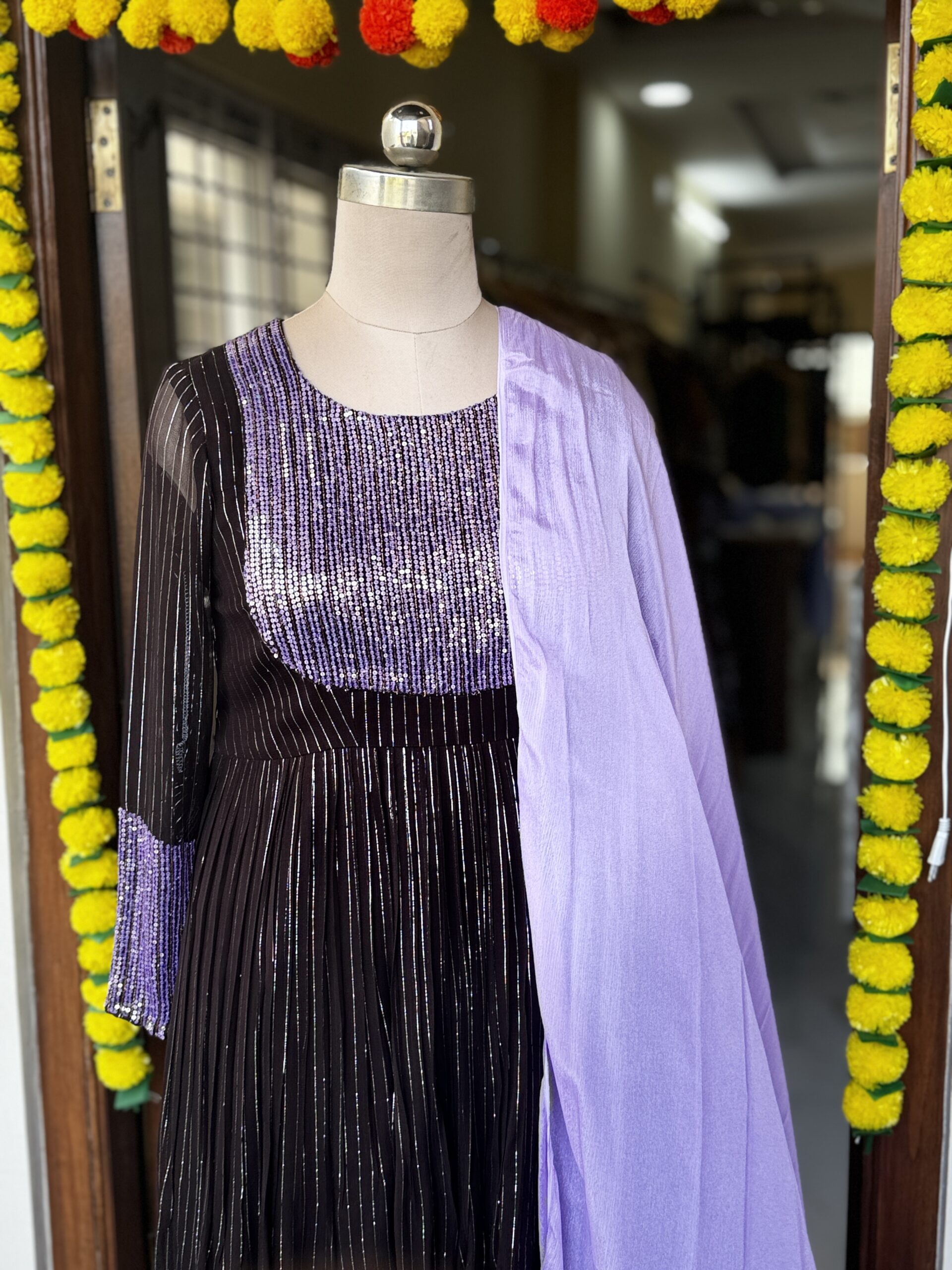 Violet and Chocolate Salwar Violet and Chocolate Salwar